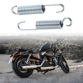 X AUTOHAUX 2 Pcs Universal 90mm Length Motorcycle Brake Pedal Return Spring Motorcycle Side Kickstand Spring Silver Tone Metal