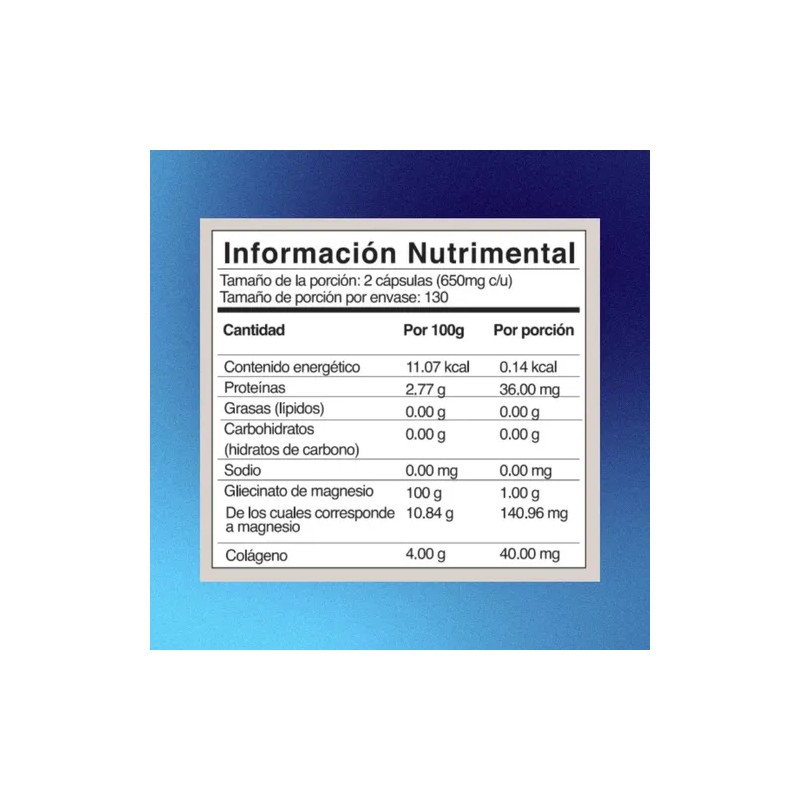 Glicinato Magnesio 500 260 Capulas Pharmadan Sabor