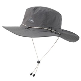 TOP-EX XL/XXL Mens Womens Cooling Sun Hat UV Protectiom Wide Brim Bucket Hat for Summer Travel Fishing Hiking -Water Repellent & Packable Dark Grey XL 62 63