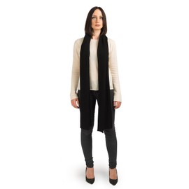 Dalle Piane Cashmere - 100% Cashmere Scarf - for Men and women - Black