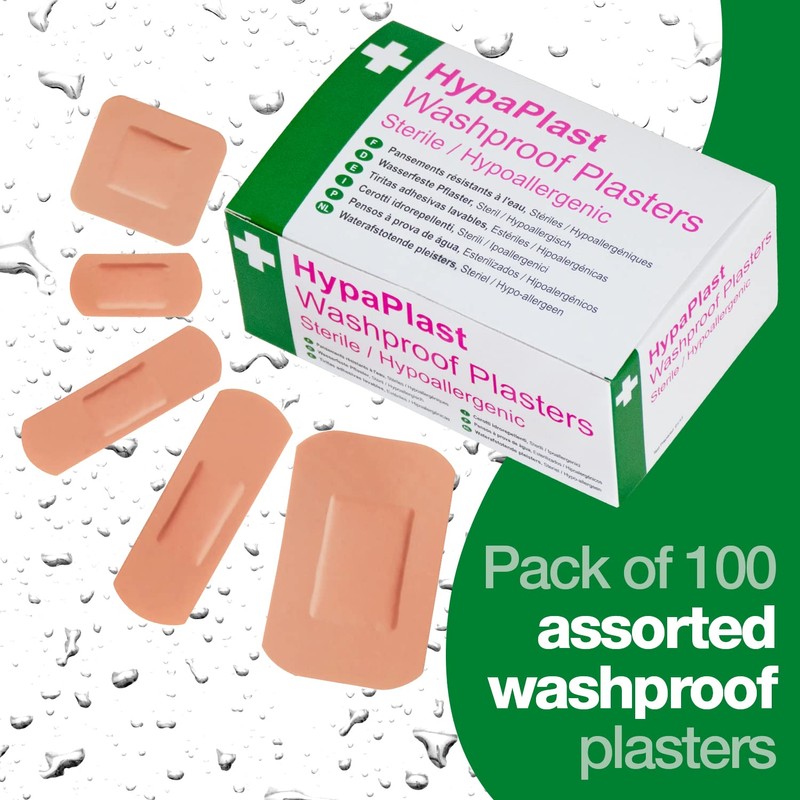 Safety First Aid Group HypaPlast Pink Washproof, Assorted (100) Sterile