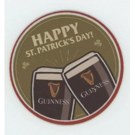 Guinness Happy St Patrick's Day - Guinness Beer COASTER -  Bier Cerveza Dublin Ireland
