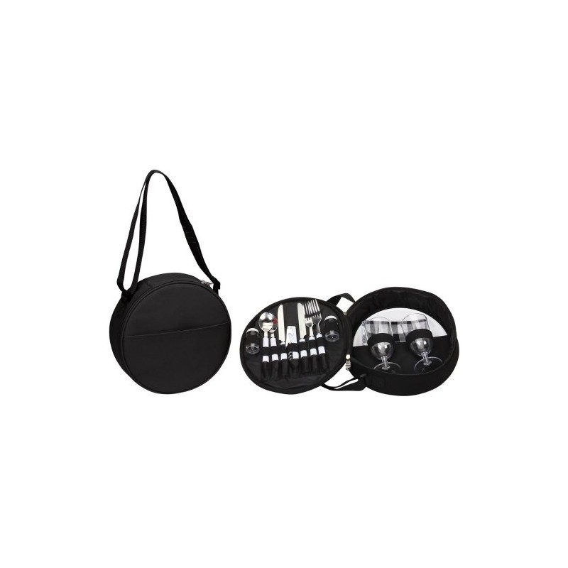 2PCS PICNIC SET CASE - BLACK