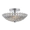 Home Decorators Barclay 2-Light Chrome and Crystal Flush Mount