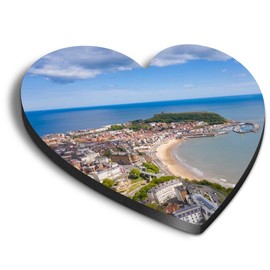 1x Heart MDF Magnet 6cm - Scarborough Seafront Beach England UK - Fridge Locker Office Whiteboard Toolbox #51984