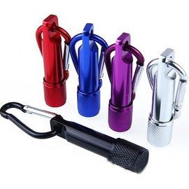 Jowxsx Blue Mini Flashlight, Aluminum LED Handheld Torch with Carabiner Clip, Mini LED Flashlight for EDC, Party Favors, Night Reading, Camping, Hiking, Power Outage, Emergency Safety & Security