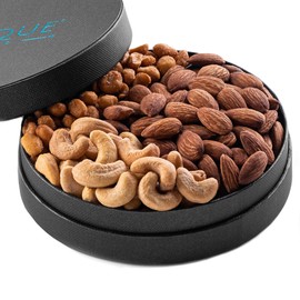 Gourmet Nut Gift Tray - 6", Freshly Roasted Assorted Nuts for Holiday and Corporate Gifting, Hostess Gift, Valentines Day, Mothers Day, Fathers Day, His Or Her Birthday