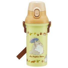 Skater (Skater) Bottle for Children, Direct Drink, 480ml, Plastic, One-Touch, Dishwasher Safe, Made in Japan, Ghibli, Totoro, Catbus, Boy, Girl, PSB5SANAG-A