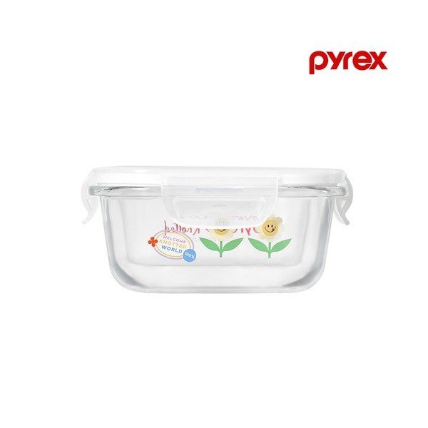 Pyrex Noted Glass Glass Airtight Container 4 Side Dish Container