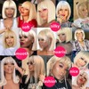 Huarisi 10 Inch Bonde Straight Human Hair Bob Wigs with