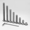 M8 x 80mm 20 PCS Flat Head Hex Socket Cap