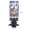 Small Tiffany Table Lamp Blue Dragonfly Style Mini Stained Glass