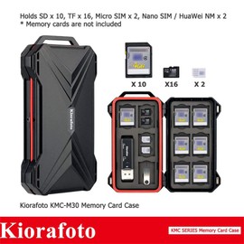 [Memory Card Reader + 10 SD + 16 TF + 4 SIM] Magnetic Closure Memory Card Case Holder Organizer Protector Keeper for Camera SD SDHC SDXC MSD MicroSD TF Card & Micro SIM Nano SIM NM Nano Memory Cards