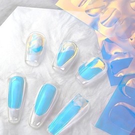 Cutting glass nail film Uruuru ice film / 컷팅 유리네일필름 우루우루 얼음필름