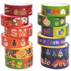 YUBX Christmas Washi Tape Set 12 Rolls Cartoon Embellishment Basic