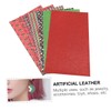 Operitacx 12pcs Christmas Faux Leather Fabric Sheets Stylish Lightweight Artificial