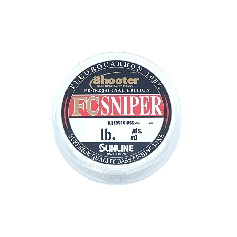 Sunline Fluorocarbon Line Shooter Sniper 60m 30lb Natural Clear Transparent