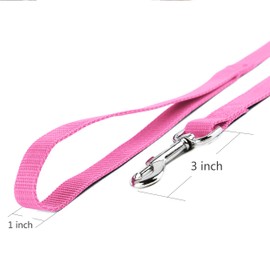 Jeckpat 10ft Pink Dog Leashes Long Line Training Dog Leash,for Large,Medium and Small Dogs,Long Dog Lead,for Training,Backyard,Camping,or Play,Great for Parks and Fetch (10FT, Pink)