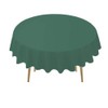 Dark Green PEVA Tablecloths 2 Pack - 84 Inch Circle,