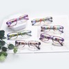 BONCAMOR 6 Pack Stylish Reading Glasses for Women Men Blue
