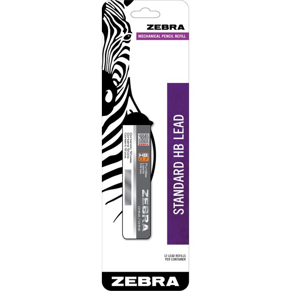 Zebra Pen Standard HB Lead Mechanical Pencil Refill, 0.7mm, 1 Pack