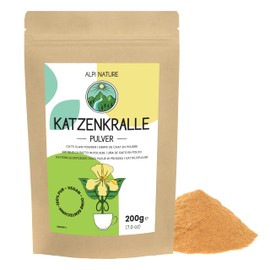 Cats Claw Powder 200g 7 oz by Alpi Nature, Cat's Claw Ground, Dried Cat's Claw Bark Powder for Smoothies, Juices, Herbal Tea and Cats Claw Tea, Uncaria tomentosa