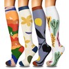 4 Pairs Compression Socks for Women Circulation-Best Support for Nurses,Running,Athletic,Travel