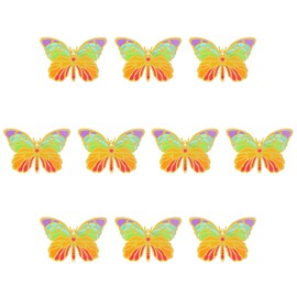 10 piezas de atrapasoles, colgante de ventana de mariposa de metal colorido para decoración del hogar