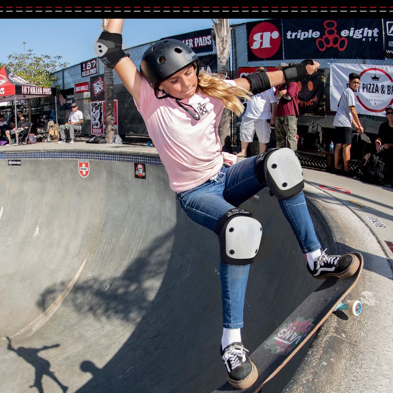 187 Killer Pads Mosca Rodillera Gris/Blanco, X- Grande