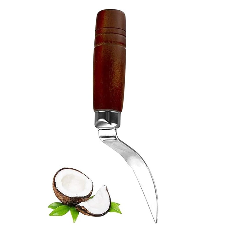 Coconut Tool, Coconut Peeler Tool Stainless Steel Coconut Opener Scraper
