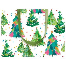 Caspari Brushstroke Trees Small Gift Bag - 1 Each