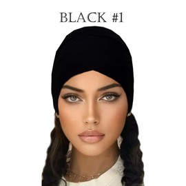 AMAL Muslim Cap Under Scarf. Cotton. Production Original Variants of Colors (Black)