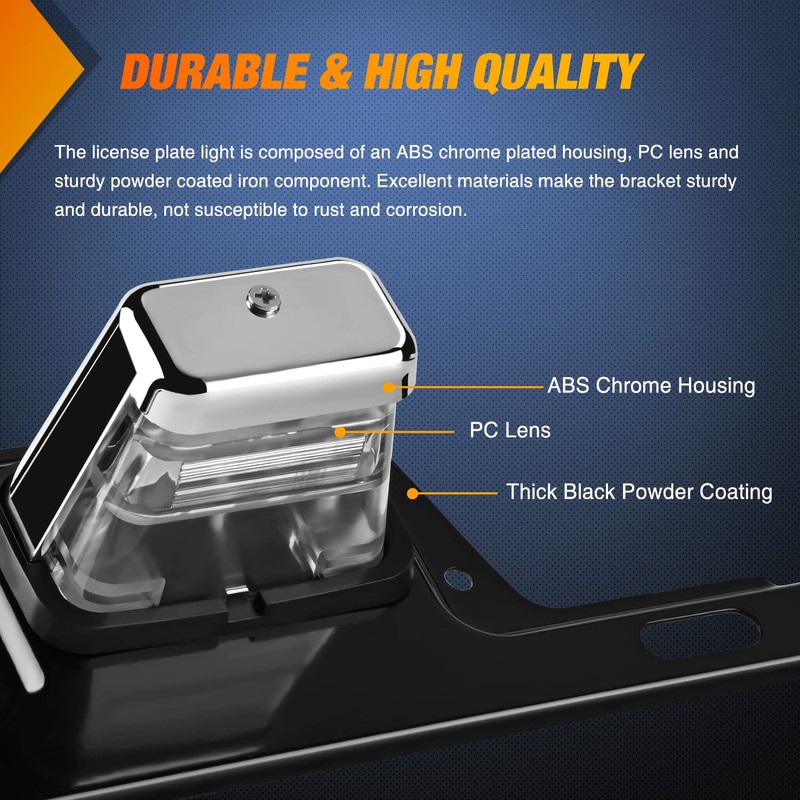 Nilight LED License Plate Light w/Bracket Mount Waterproof Courtesy Step