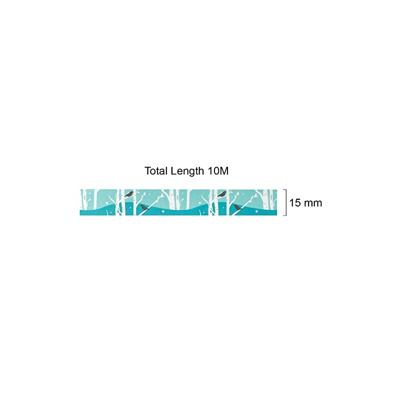 allydrew - Cinta adhesiva Washi de Beautiful Scenery, 15 mm