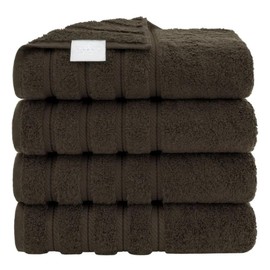 TRP 600 GSM Heavy Weight 100% Cotton Turkish Bath Towels Set of 6 Ultra Soft Plush Smooth Texture | All Seasons Pretty Dark Brown Color Luxury Quick Dry Super Absorbent Hotel Spa Quality