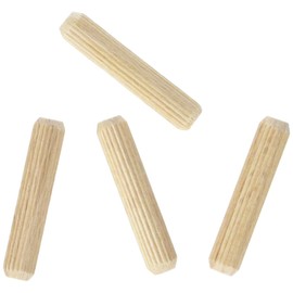 kwb 028180 Wooden Dowels 8 x 40 mm Pack of 40 Beech Wood Ribbed Chamfered