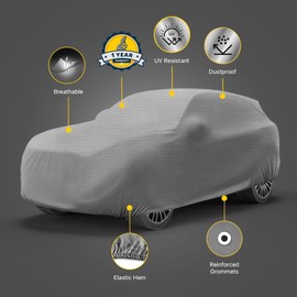 Seal Skin Covers Waterproof Wagon Car Cover, All-Weather UV, Rain & Snow Protection, Windproof, Breathable Fabric, Lock System, Universal Fit (162"-165" L)