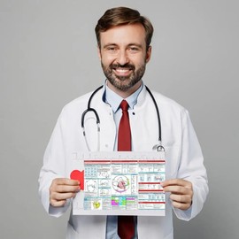 Snblzhef Ecg Interpretation Pocket Card Horizontal & Vertical Layout Compact Reference Guide