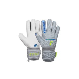 Reusch Men's Attrakt Finger Support Unisex Goalkeeper Gloves with Outseam Cut and Grip Coating, Suitable for All Playing Field Surfaces, Football Gloves with Finger Protection for Adults