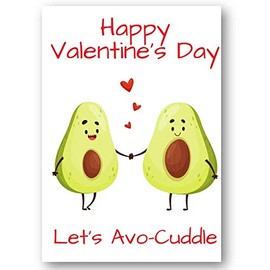 Second Ave Funny Cute Let's Avo-Cuddle Pun Valentine's Day Card For Him/Her
