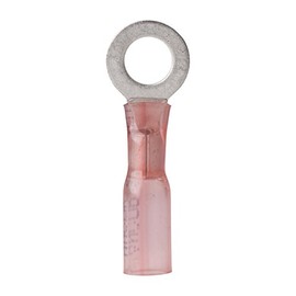 Ancor 310625 Marine Grade Electrical Nylon Insulated Adhesive Lined Heat Shrink Ring Terminals (22 to 18-Gauge, Size 3/8 Screw, 25-Pack)