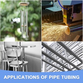 GLOKUUCA Aluminum Round Tube 6063 - Metal Straight Tubing Pipe Tubing Fits for Industry DIY Projects Craft Model Use - (32mm OD x 29mm ID x 300mm L)