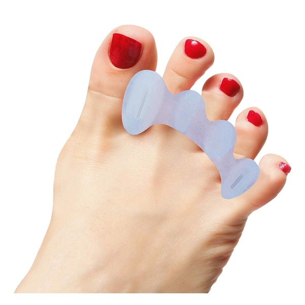 HHLL Toe Separators to Correct Your Toes & Relieve Pain, Soft for Daytime and Active Users, Silicone, Latex Free, Durable, Spreaders for Hammertoe, Bunions (1 Pair)