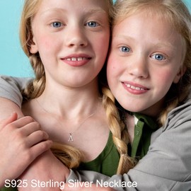 Turandoss S925 Sterling Silver Necklace, 14k Gold Plated Initial Pendant for Women & Girls, Hypoallergenic, Adjustable