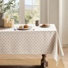 MIULEE Natural Beige Linen Table Cloth Rectangle Tablecloth Waterproof Spring