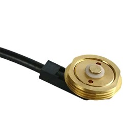 Solid Brass NMO Antenna Mount with UHF Male PL259 Connector 17 ft RG58/U Coax Cable Plus NMO L Bracket 3/4 inches Hole for for Ham UHF VHF CB Cellular Trucker Antenna (17ft Mount+L Bracket, Black)