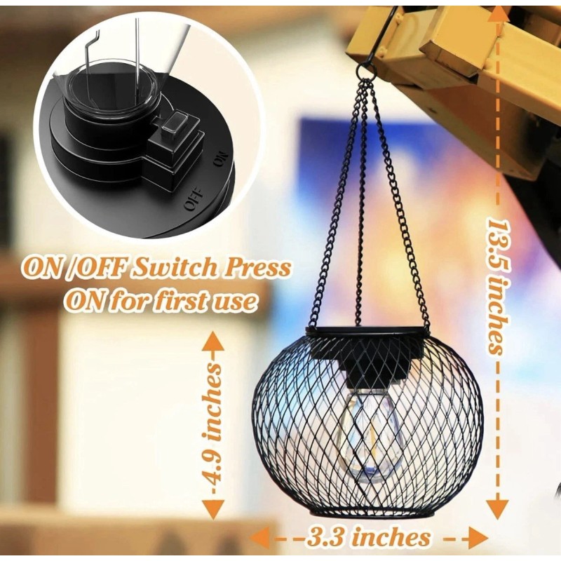 KagoLing 4PCS Solar LED Lantern Light Outdoor Garden Patio Path