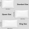 4 Pack Soft Microfiber Pillowcases with Embroidery - Envelope Closure,