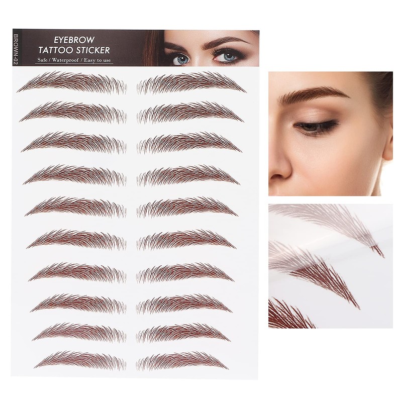 6D Eyebrow Tattoo Sticker, Professional Waterproof Eyebrow Transfer Sticker, Eyebrow
