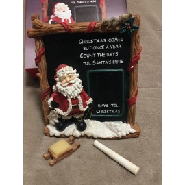 Christmas countdown Santa Chalkboard Days until Christmas Santa Clause